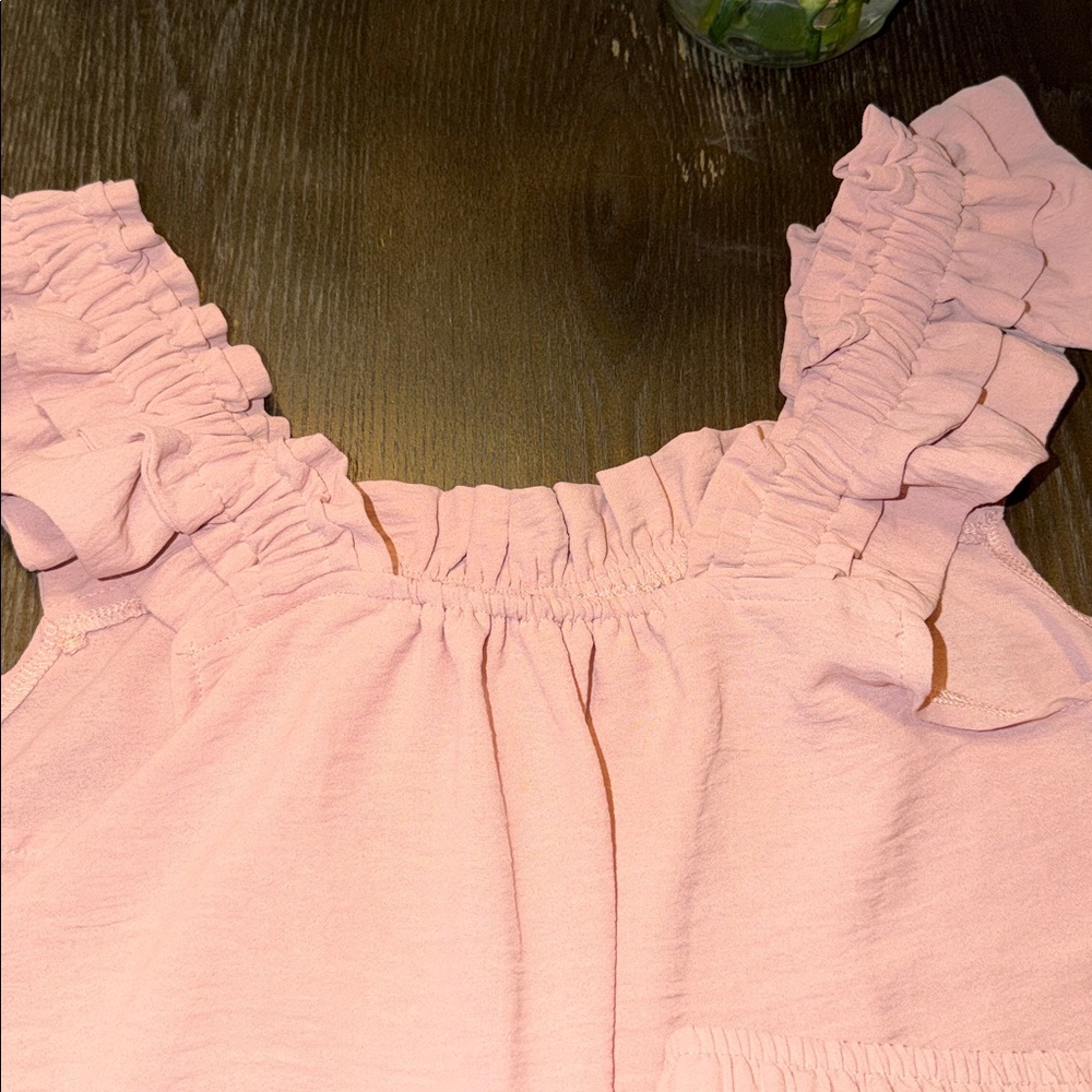 Pink Ruffle Top and Shorts Set - Picture 4 of 5